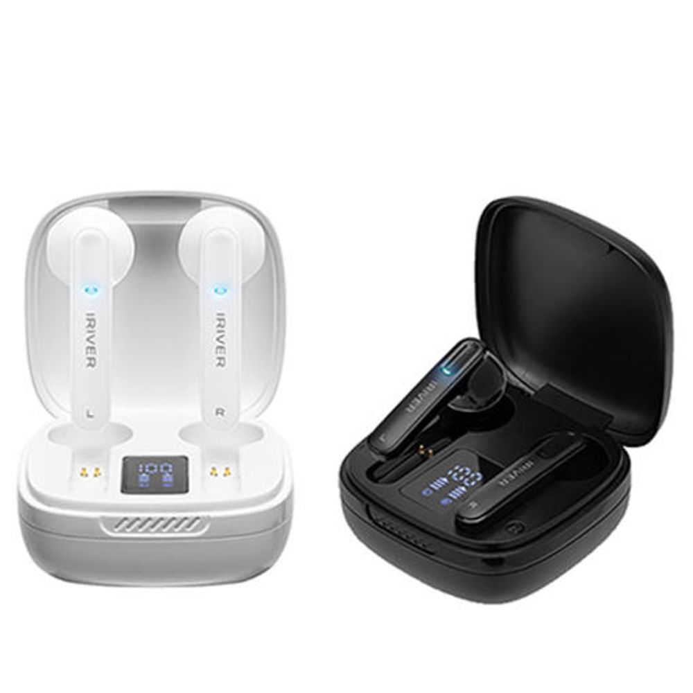 IRIVER True Wireless Stereo Earphones IB-D1010BT – Ergonomic Semi-Open Design Earbuds, Bluetooth 5.1, 13mm Dynamic Driver, IPX4 Water-Resistant, Touch Control, Auto Pairing