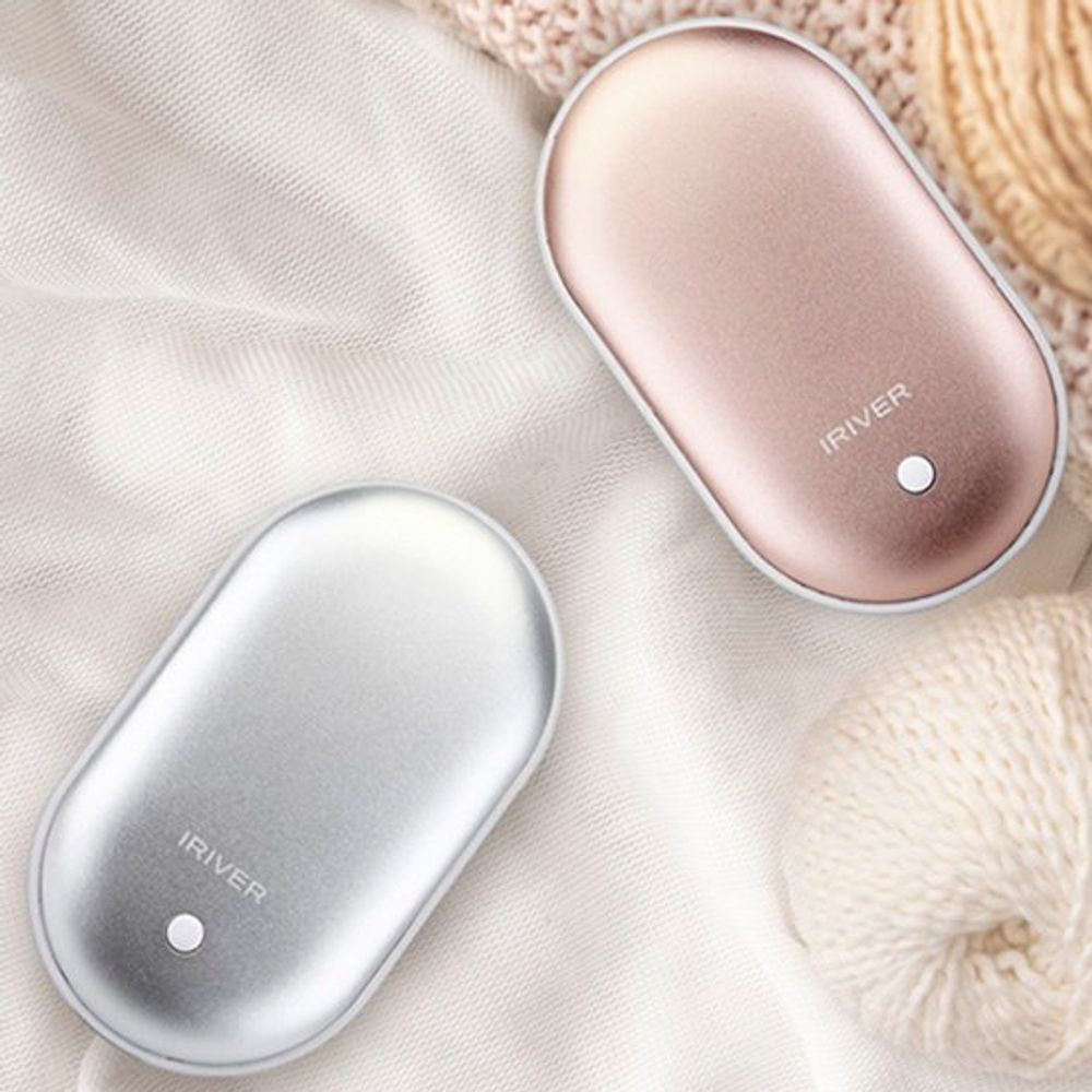 IRIVER Premium Duplex Pocket Heater & 5000mAH Power Bank IPH-5000 – Safe Auto Shut-Off, PCM Protection Circuit, 3-Level Heating, Compact Portable Design