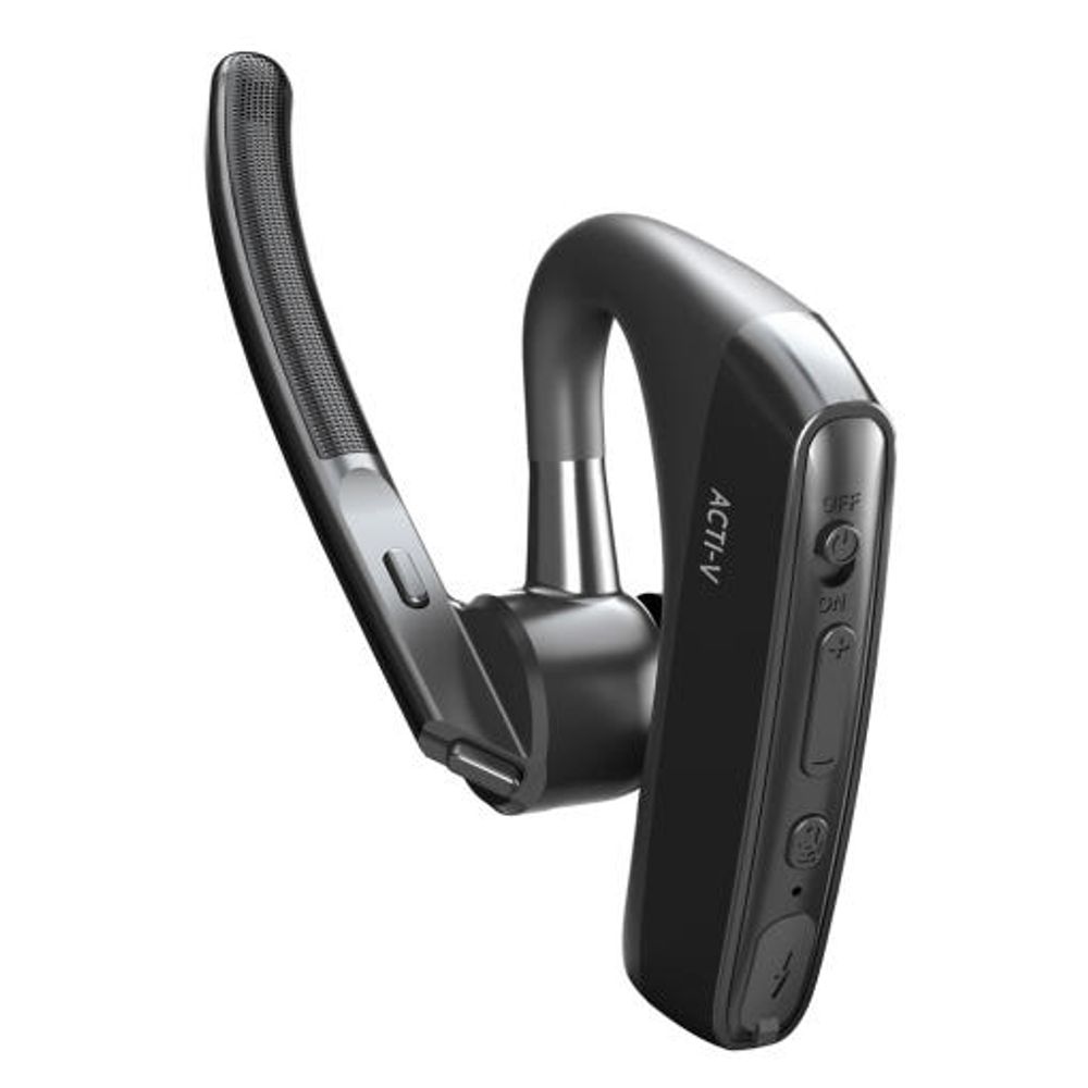 IRIVER Hands-Free Bluetooth Earset ITW-V6 – Wireless&Flexible Earpiece, Hands Wind Noise Canceling Headphones, Adjustable & Reversible Mic, Water-Resistant Build