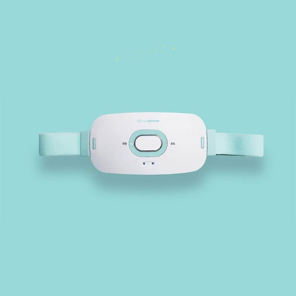 [VitaGRAM] Abdominal Adjustable Vibration Massager with Heat GD-YF-003 Mint Edition-Wireless Slimming Belt, Belly Fat Burner, Improve Blood Flow