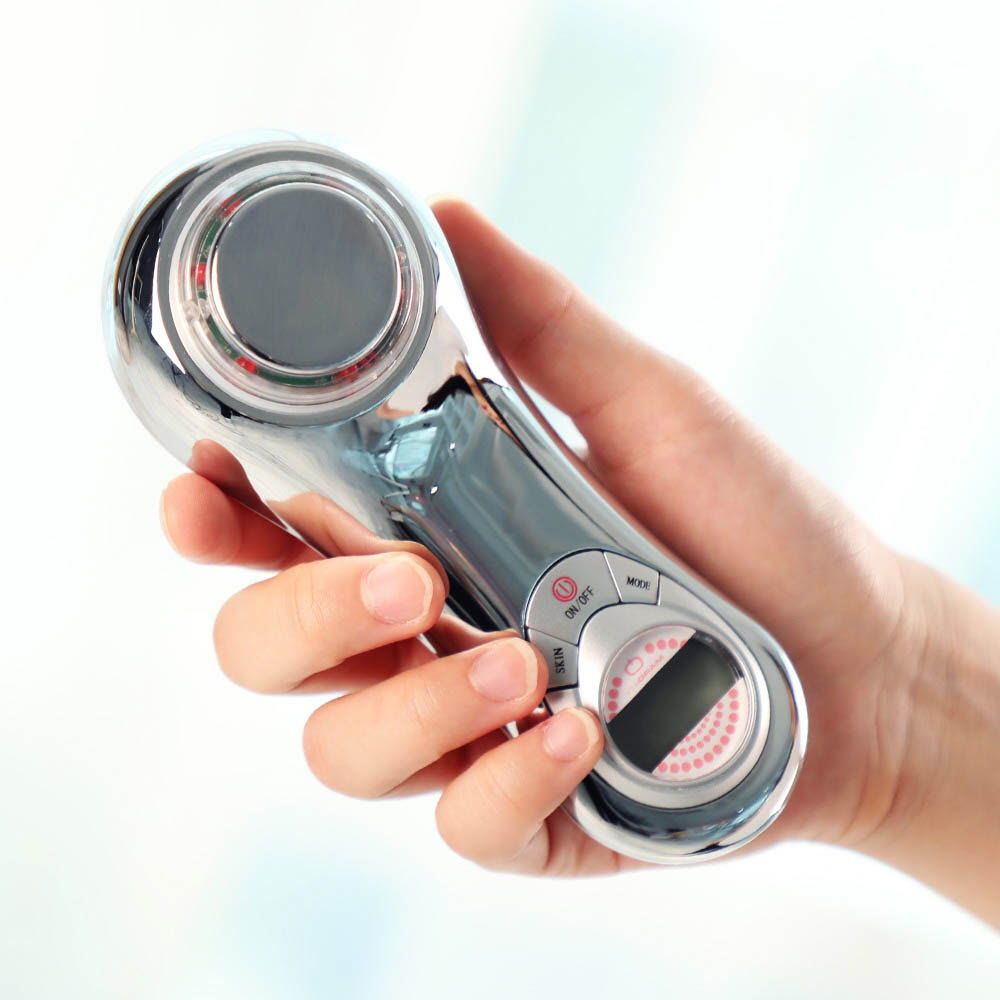 VITAGRAM Galvanic Ion Facial Massager WGT-100 Portable Micro Vibration Beauty Device with LED Warming Care