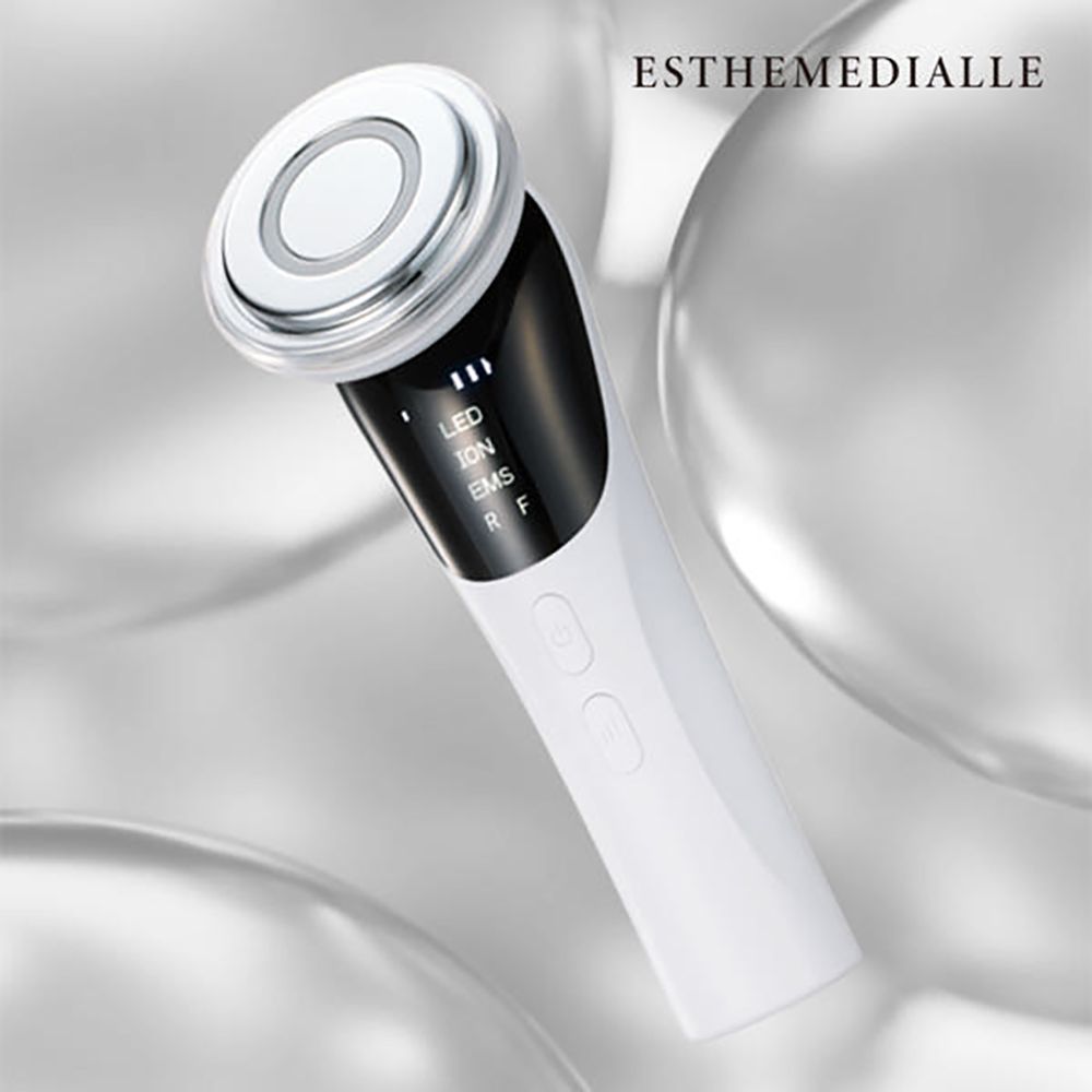 VITAGRAM Pearl Skin 6-in-1 Galvanic Facial Massager with EMS Lifting and 4 Color LED Light Therapy