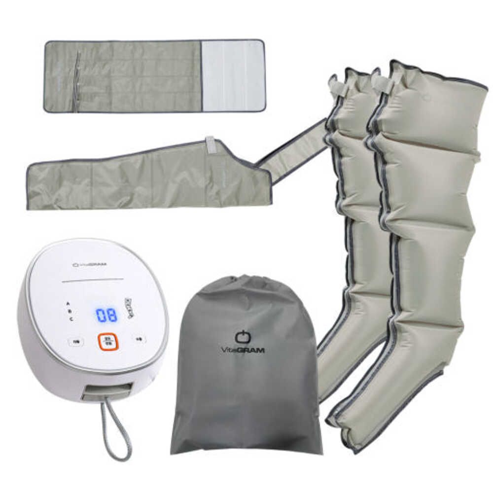 VITAGRAM  Air Ground Plus Full Set VG-0901FG Pneumatic Air Compression Massager for Leg Arm Waist Care