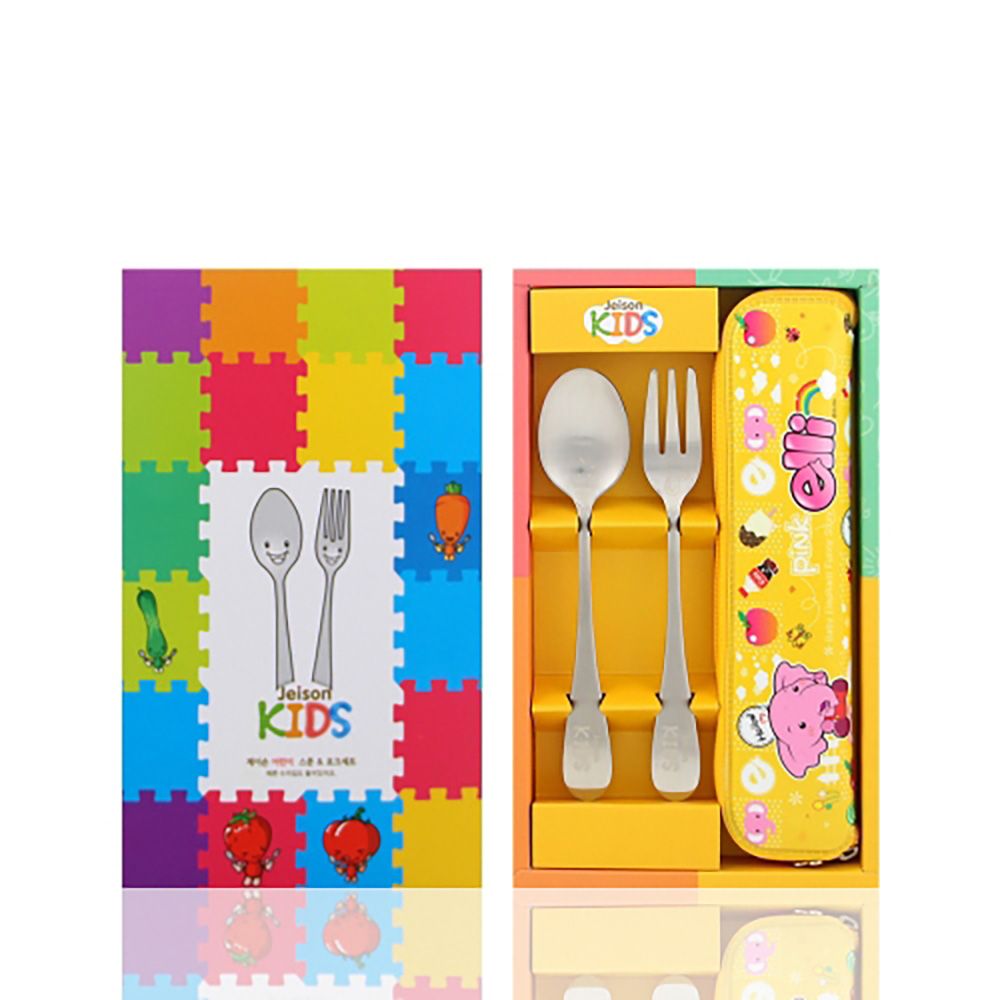 [Jeison] Children's Cutlery Set with Case JKQ3  Made in Korea