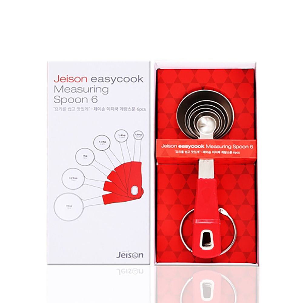 [Jeison] MC2004 Stainless Steel Measuring Spoon Set of 6