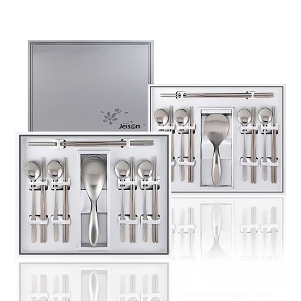 [JEISON] PB10-10 Perjubak 2-Piece& P-Series Luxury Spoon And Chopsticks Cutlery Set for 8 Made in Korea