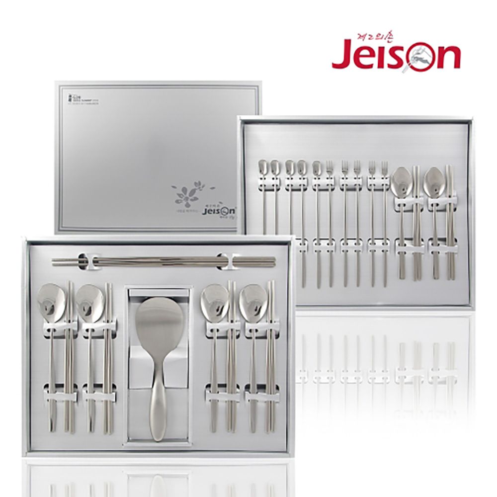 [JEISON] PRL14-10  Perjubak Vacuum spatula & P-series Premium Vacuum Chopsticks and spoons 2- tier Set for 6 People Made in korea