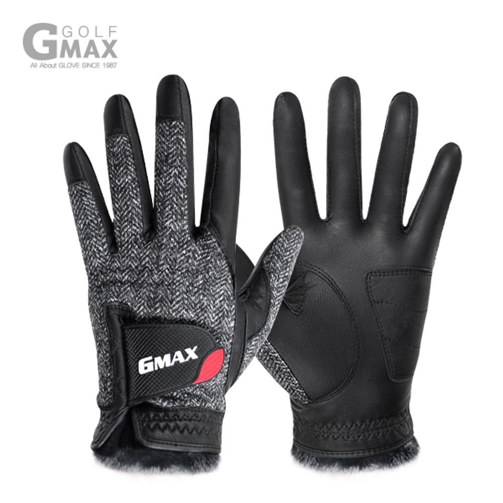 [BY_Glove] GMG31030_KPGA Official_Gmax Winter Sheepskin Golf Gloves Men's Two Hands, Top Quality Faux Fur