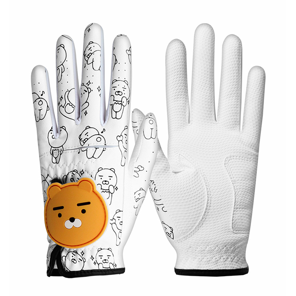 [BY_Glove] RYAN Junior Golf Gloves for Kids_ KMG10007, Both Hand Set, Synthetic leather, Lycra Non-Slip, UV Protection