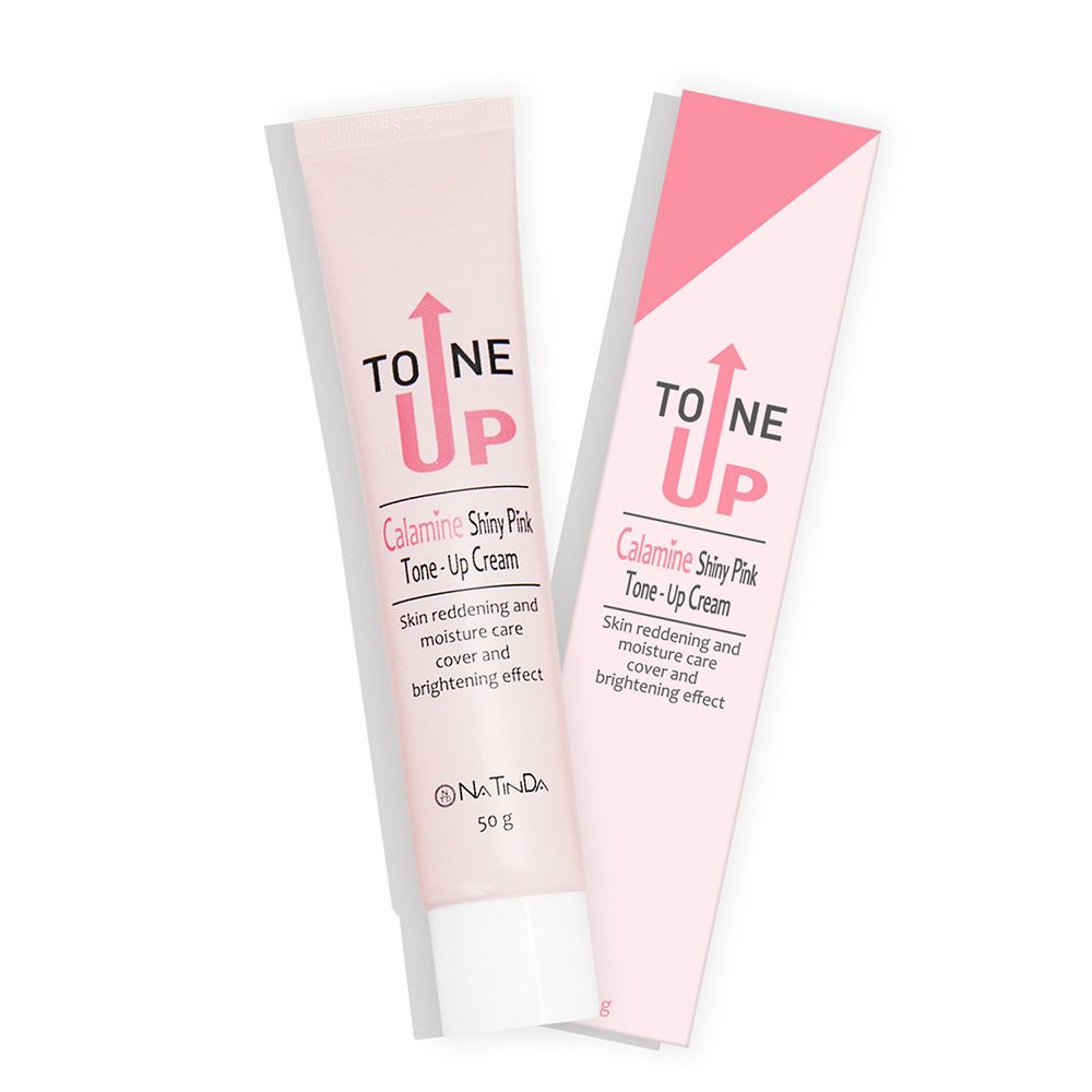 Natinda Calamine Shiny Pink Tone-Up Cream 50g, Whitening, wrinkle improvement with adenosine and niacinamide, skin soothing with natural ingredients - Made in Korea