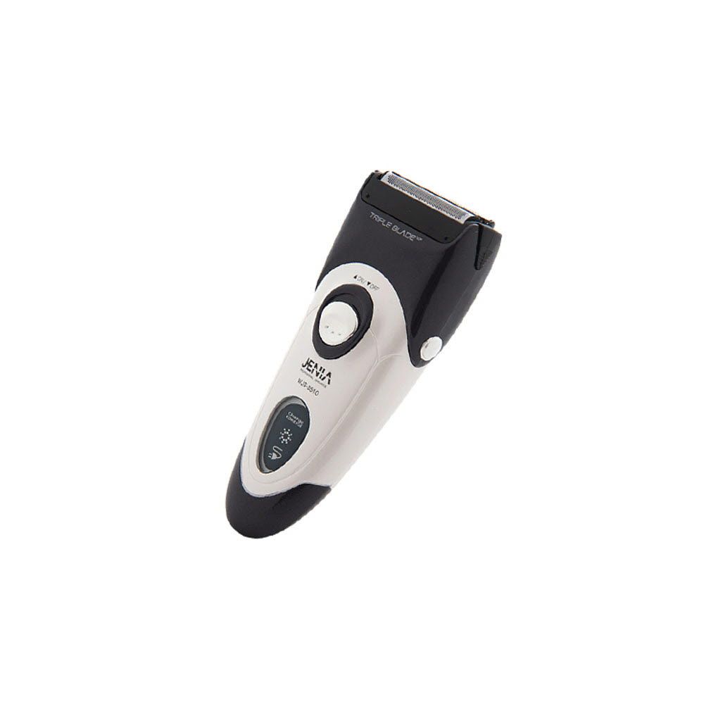 JENIA Reciprocating 3-Blade Electric Shaver WJS-3510, water resistant, wet & dry shaving, pop-up trimmer, LED display - Made in Korea