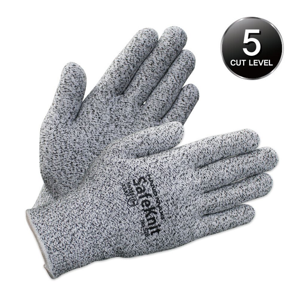 HANDMAX Safe Knit Safety Gloves No.528, lining type, cut 5 cut-resistant gloves,, fiberglass, polyethylene, nylon, spandex, polythread, 13G