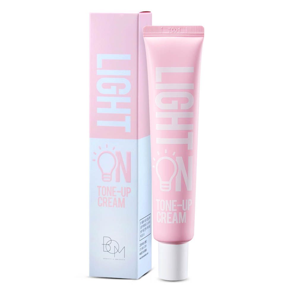 [BOM] LIGHT ON TONE UP CREAM 40ml-Glow Tone Cream with Niacinamide for Bright-Up Even Skin Tone, Korean Skincare-Made in Korea