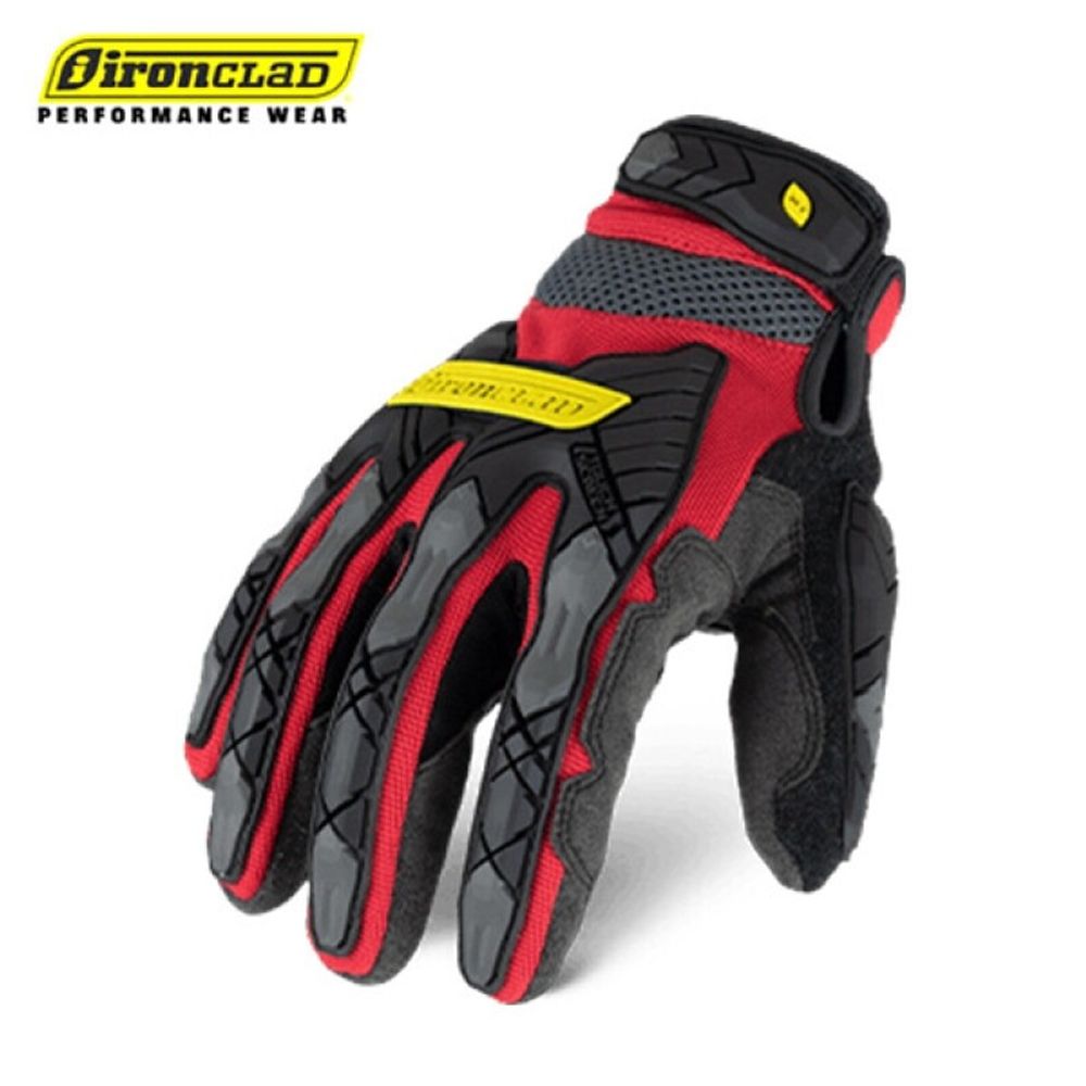 IRONCLAD Command Impact Gloves, Anti-shock, Anti-vibration, Cut protection/work gloves, Cut Grade F, ANSI 6, Reinforced polyethylene yarn (HPPE), Steel yarn, Nylon, Polyurethane, TPR pad