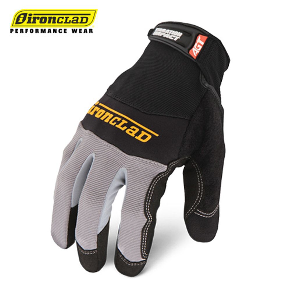IRONCLAD Vibration Impact Safety Gloves, anti-vibration and shock gloves, Inner skin - nylon, polyurethane, neoprene / Outer skin - TPR pad, gel pad