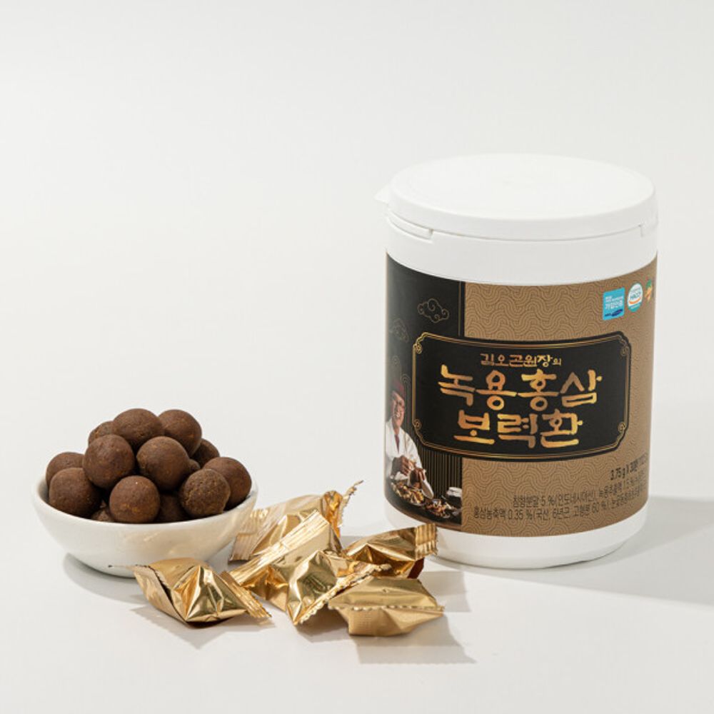 KIMOGON Nokyong Hongsam Boryeok-Hwan Premium 30 Herbal Balls Set with 6-Year Red Ginseng and Deer Antler _ Made in Korea