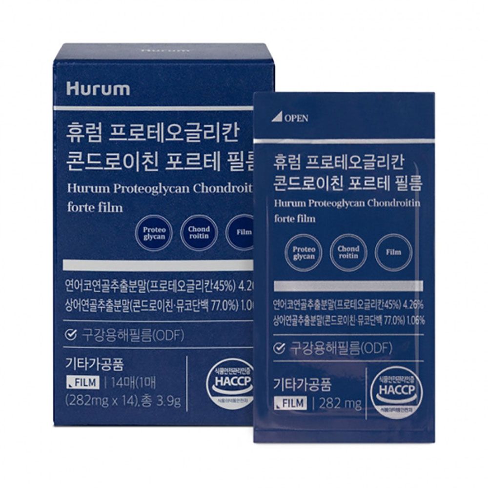 [HURUM] Proteoglycan Chondroitin forte film: All-in-One Cartilage Support with Easy Oral Mucosa Attachment for Joint Health-Made in Korea