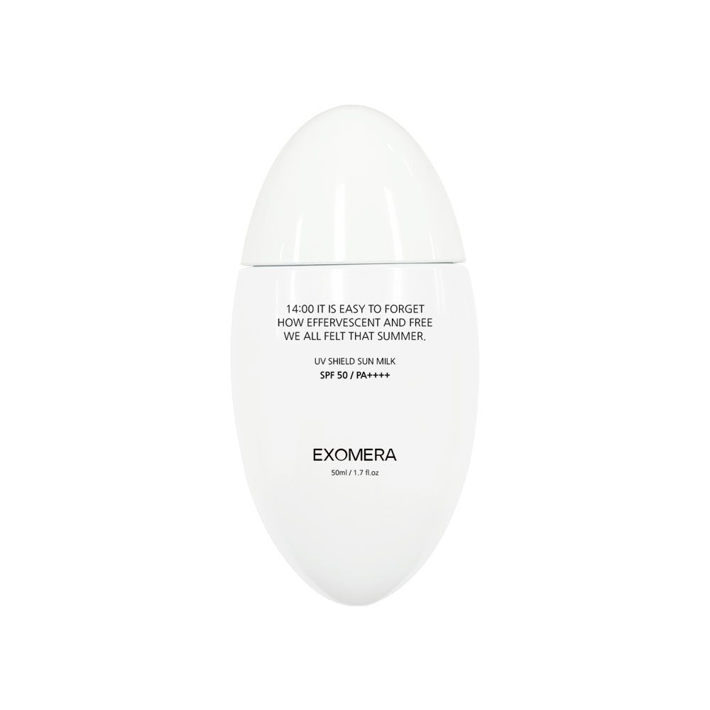 Exomera  UV Shield Sun Milk (SPF 50+ / PA++++) 50ml * 1ea _ A moisturizing essence-like sunscreen that’s gentle, non-sticky, with no white cast, made in Korea.