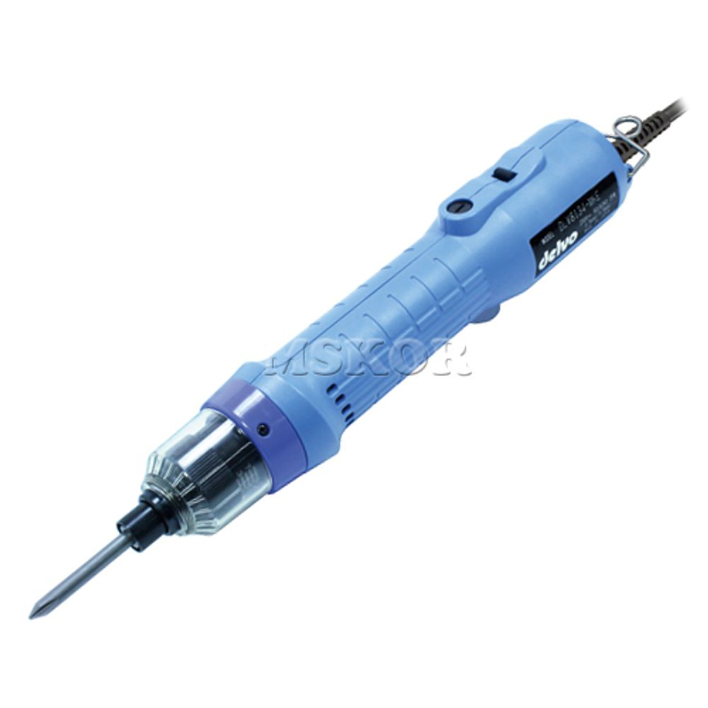 DELVO Anti-Static Push Start Electric Screwdriver DLV8234-MJK, One-Hand Direction Switch, Ergonomic Grip, Safety Torque Ring