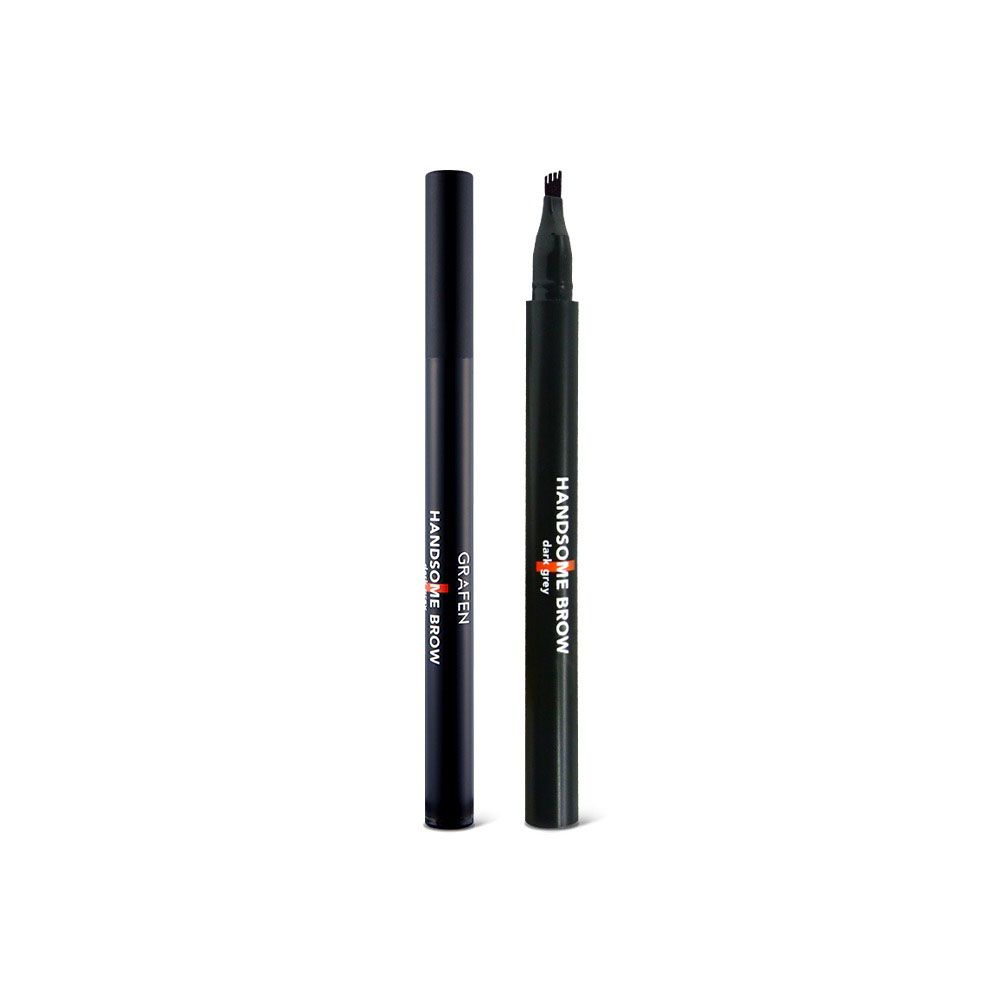 GRAFEN Handsome Tattoo Brow Dual Eyebrow Pencil Long Lasting Natural Grayish Brown Men Makeup 0.8G + 0.8G _ Made in Korea