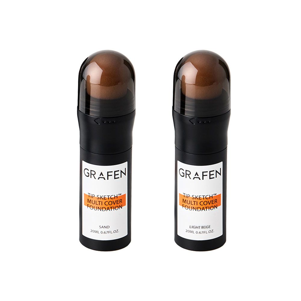 GRAFEN Tip Sketch Multi Cover Foundation 20ml Mens All In One Concealer Sunscreen SPF 21 Light Beige 23 Sand _ Made in Korea