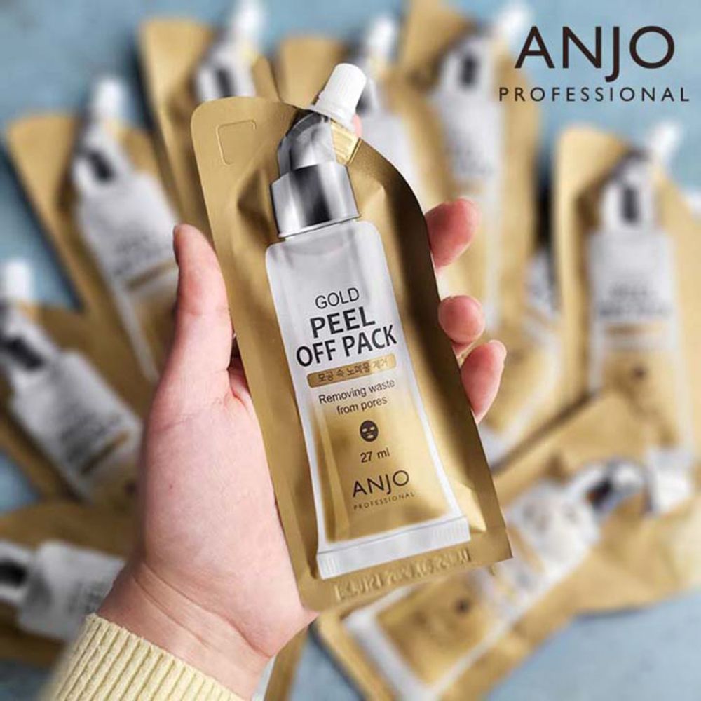 ANJO 24K Gold Sebum Out Blackhead Peel Off Nose Pack 27ml Deep Pore Cleansing Care - Made in Korea