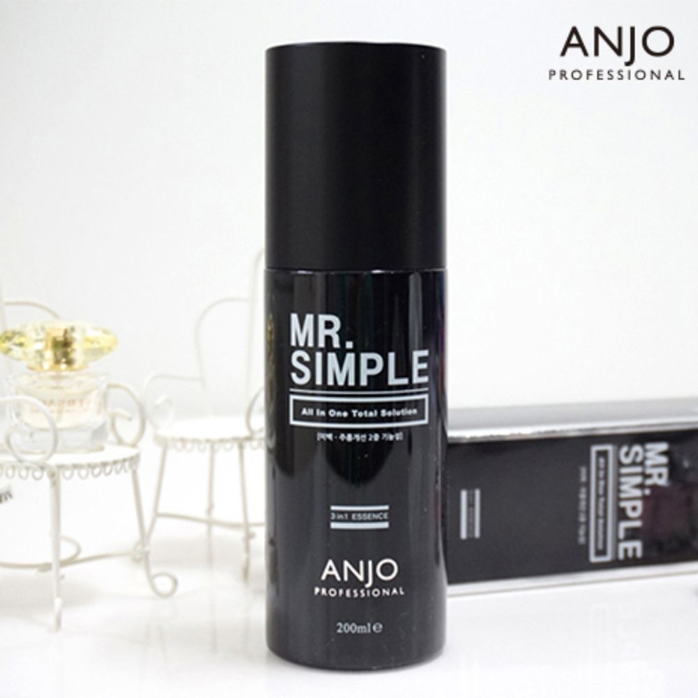ANJO Mr. Simple All-In-One Essence 200ml Dual Functional Anti-Aging Brightening Soothing for Men_ Made in Korea