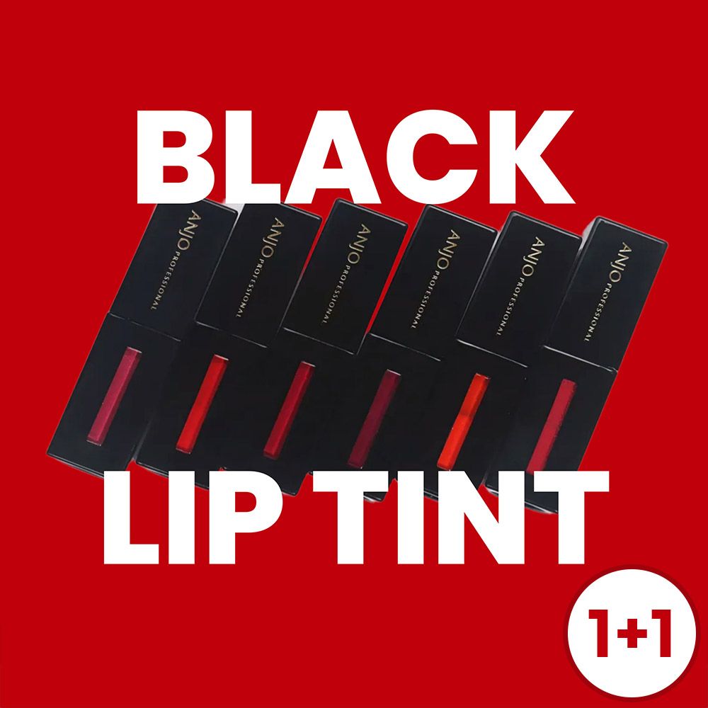 ANJO Black Tattoo Lip Tint Glow 5ml [1+1 Bundle] 36-Hour Long Lasting Waterproof 6 Colors_ Made in Korea