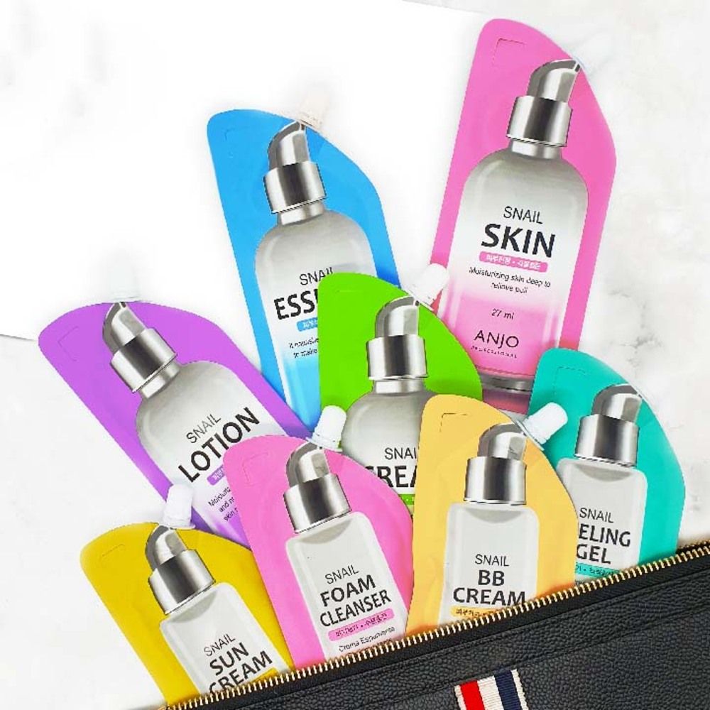 ANJO Snail Skin Care Collection 27ml Portable Spout Pouch High-End Formula 10 Variations Selectable _ Made in Korea