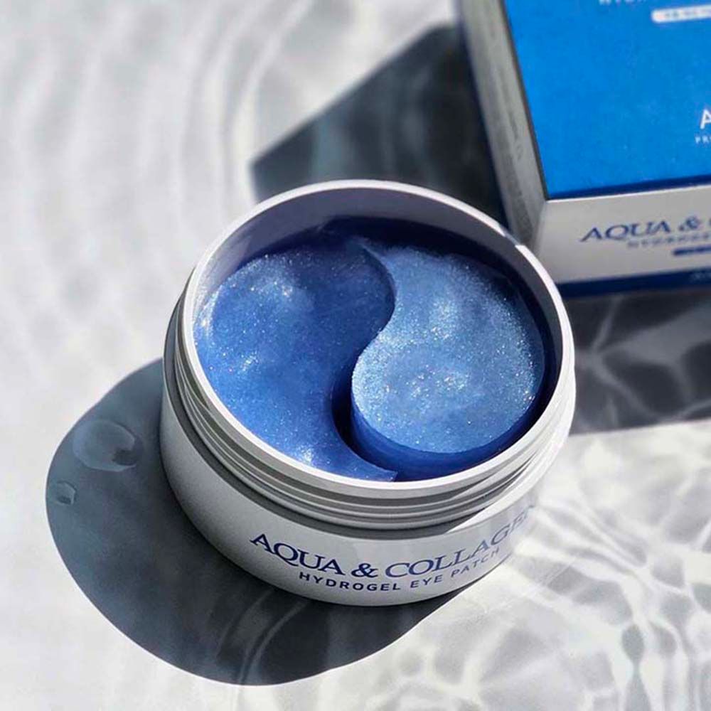 ANJO Aqua Collagen Wrinkle Care Eye Patch 60 Sheets Deep Hydrating Marine Complex Anti-Aging Skin Elasticity _ Made in Korea