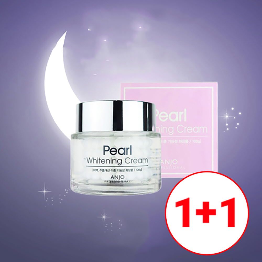 ANJO Professional Pearl Whitening Cream 1+1 Set Large Capacity Niacinamide Skin Brightening Liposome Technology _ Made in Korea