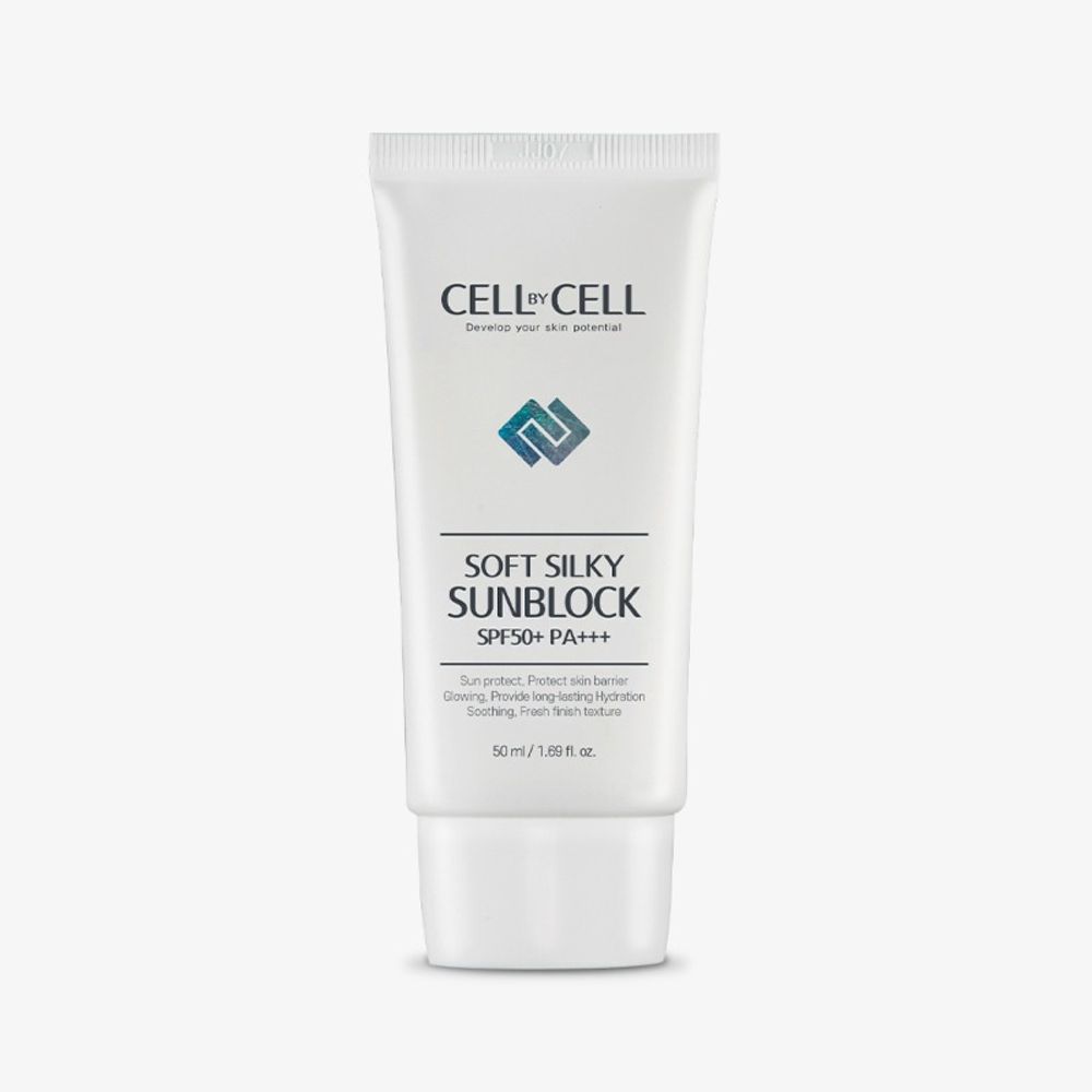 [CELLBYCELL] CELLBYCELL Silky Soft Sunblock SPF50 50ml | Oil-Control, Minimal White Cast, Gentle Skin Regeneration Sunscreen  Made in Korea