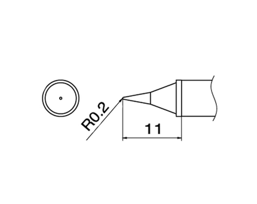 HAKKO Soldering Tip For SMD/FX-951, T12-SERIES, Heavy Dut Type, T12-WI