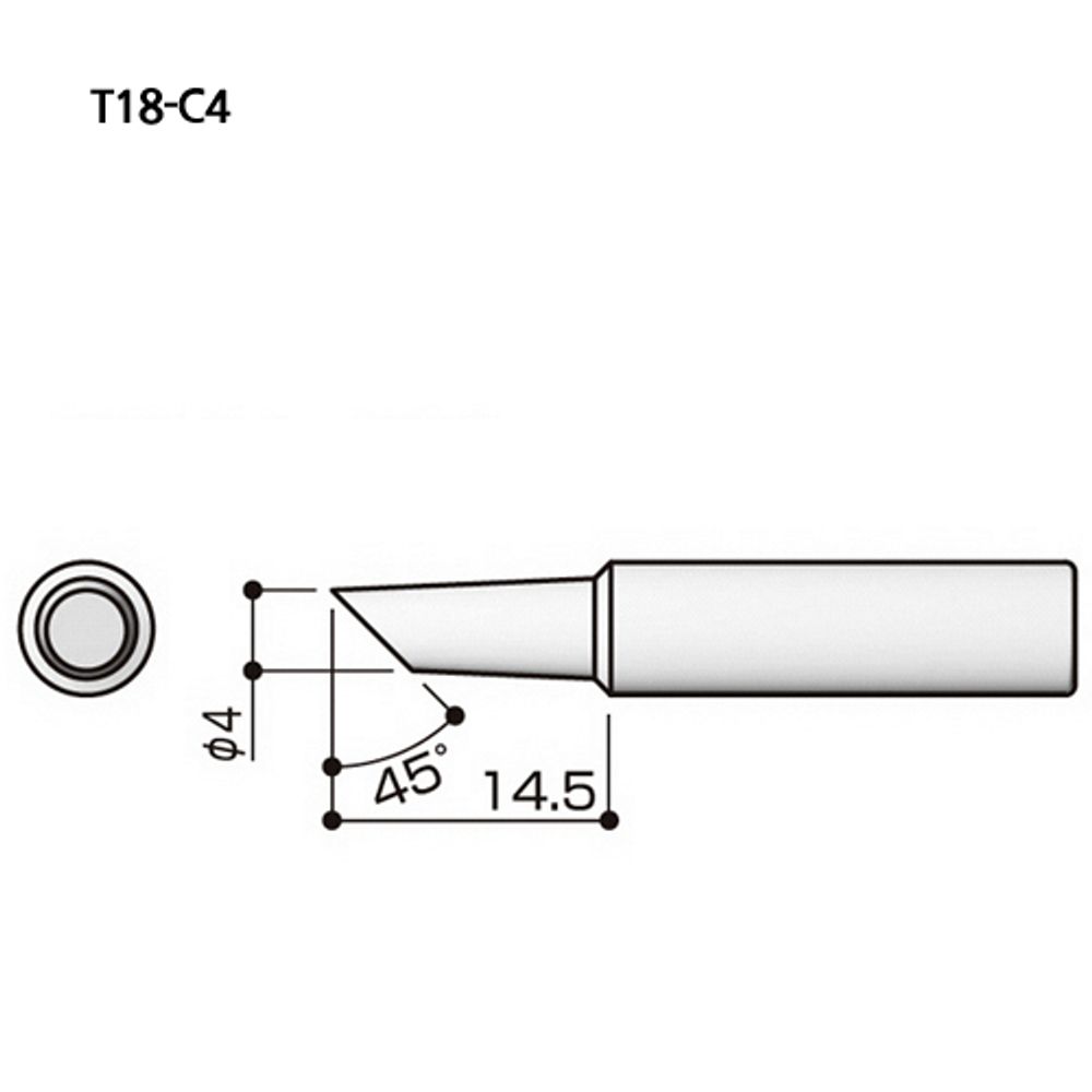 HAKKO Soldering Tip For FX-888D T18-SERIES, T18-C4