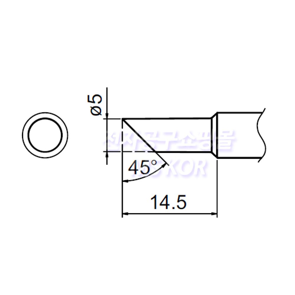 HAKKO Soldering Tip For FX-888D T18-SERIES, T18-C5