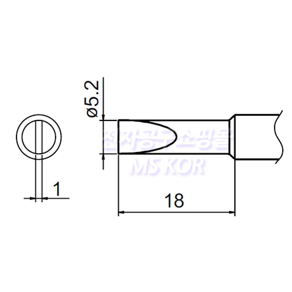 HAKKO Soldering Tip For FX-888D T18-SERIES, T18-S3