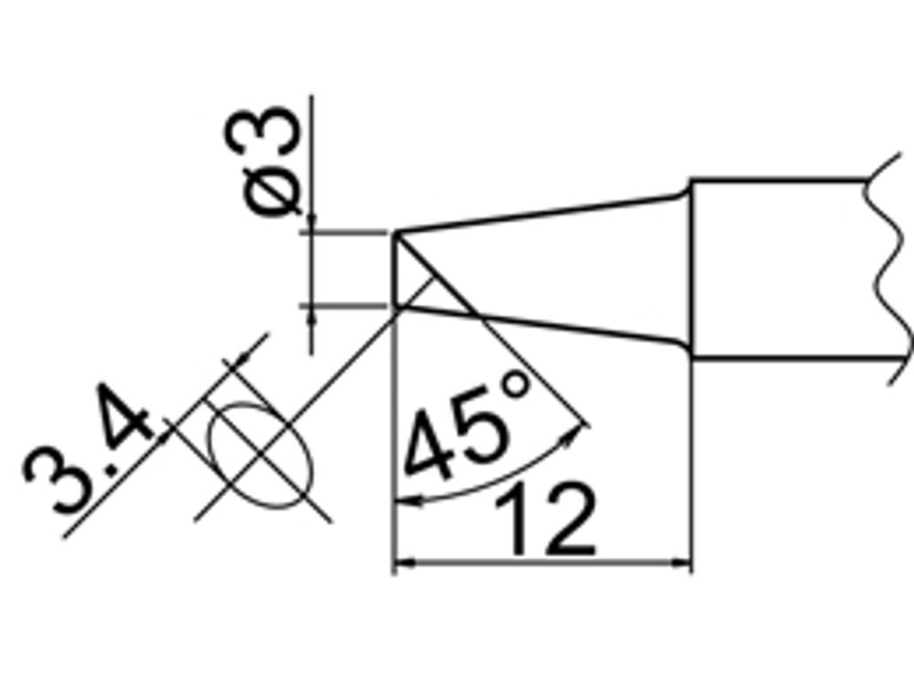 HAKKO Soldering Tip For FX-838 TIP T20-SERIES, T20-BC3