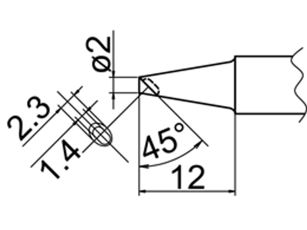 HAKKO Soldering Tip For FX-838 TIP T20-SERIES, T20-BCM2