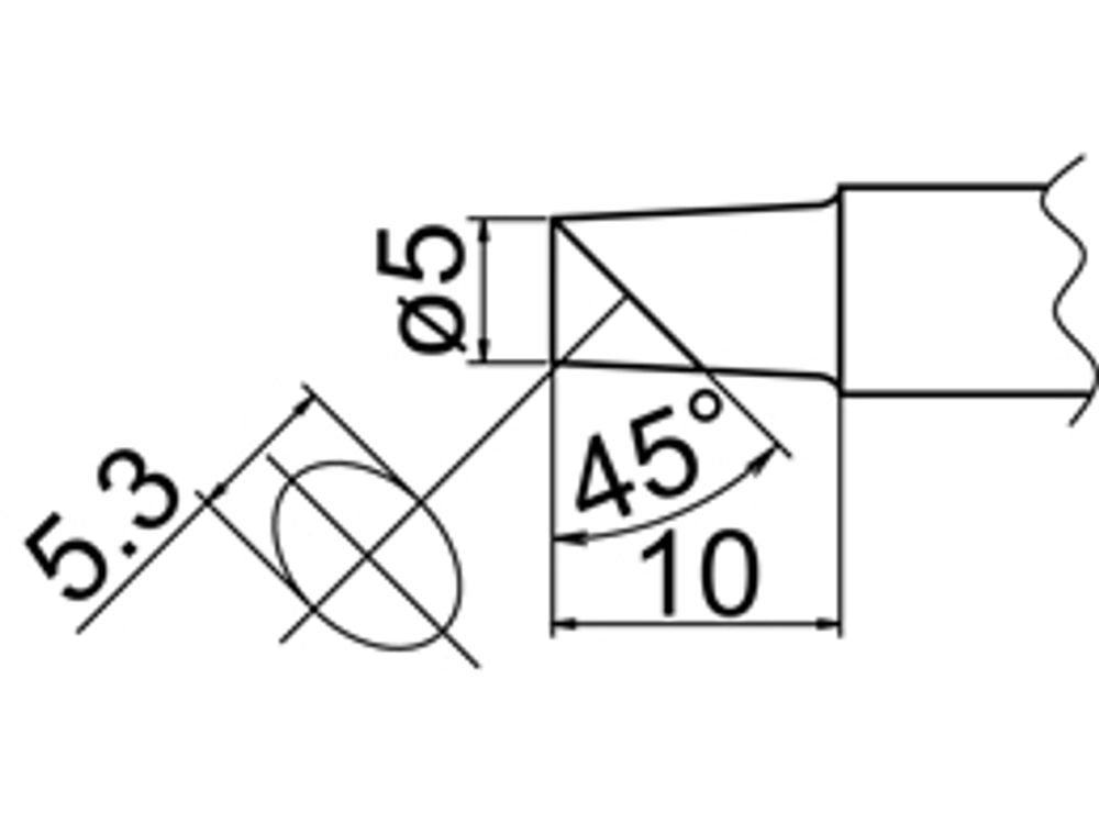 HAKKO Soldering Tip For FX-838 TIP T20-SERIES, T20-C5