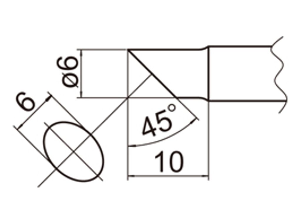 HAKKO Soldering Tip For FX-838 TIP T20-SERIES, T20-C6