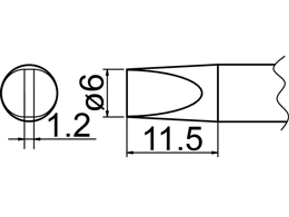 HAKKO Soldering Tip For FX-838 TIP T20-SERIES, T20-D6