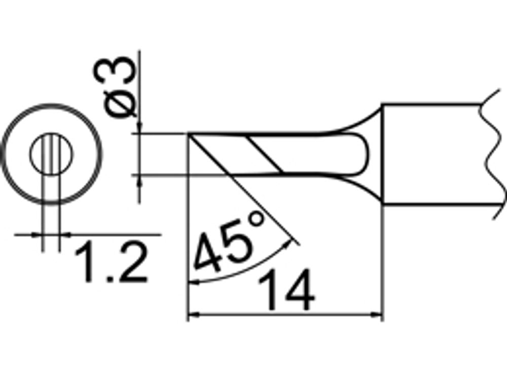 HAKKO Soldering Tip For FX-838 TIP T20-SERIES, T20-KU