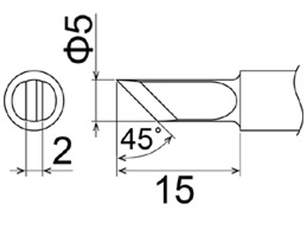 HAKKO T22 Soldering Iron Tip Series T22-K, For FM-2030/FM-2031 Soldering Tip