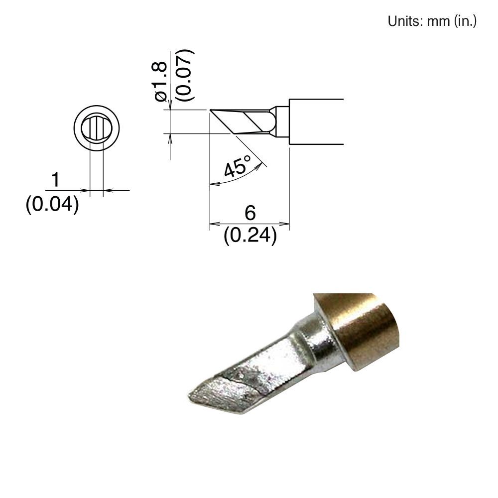 HAKKO Soldering Iron Tip T30-KU Knife Tip, T30 Series For FM-2032