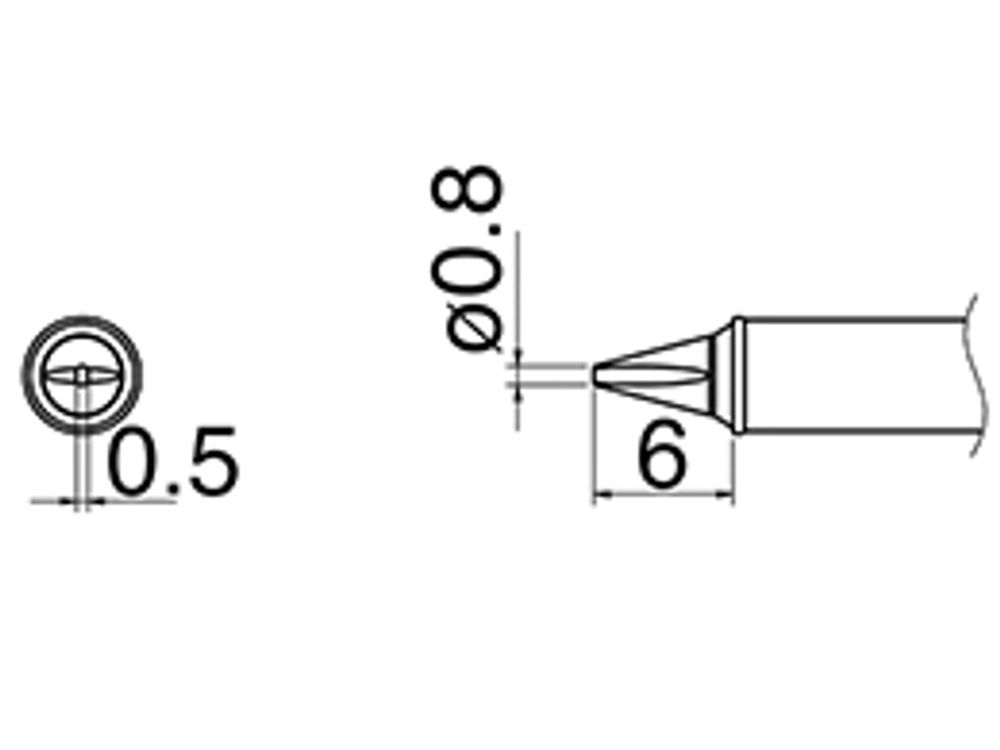 HAKKO Soldering Iron Tip T31-02WD08, Chisel Tip, 750°F / 400°C For FX-100, T31 Series