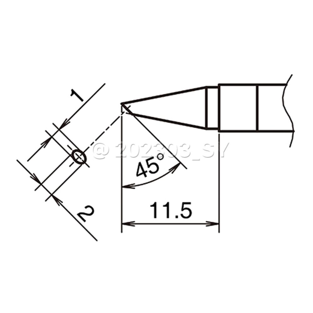 HAKKO T39 B Series Solder Tip T39-BC2040, FX-9701 handle only, Soldering Tips, Origin-Japan