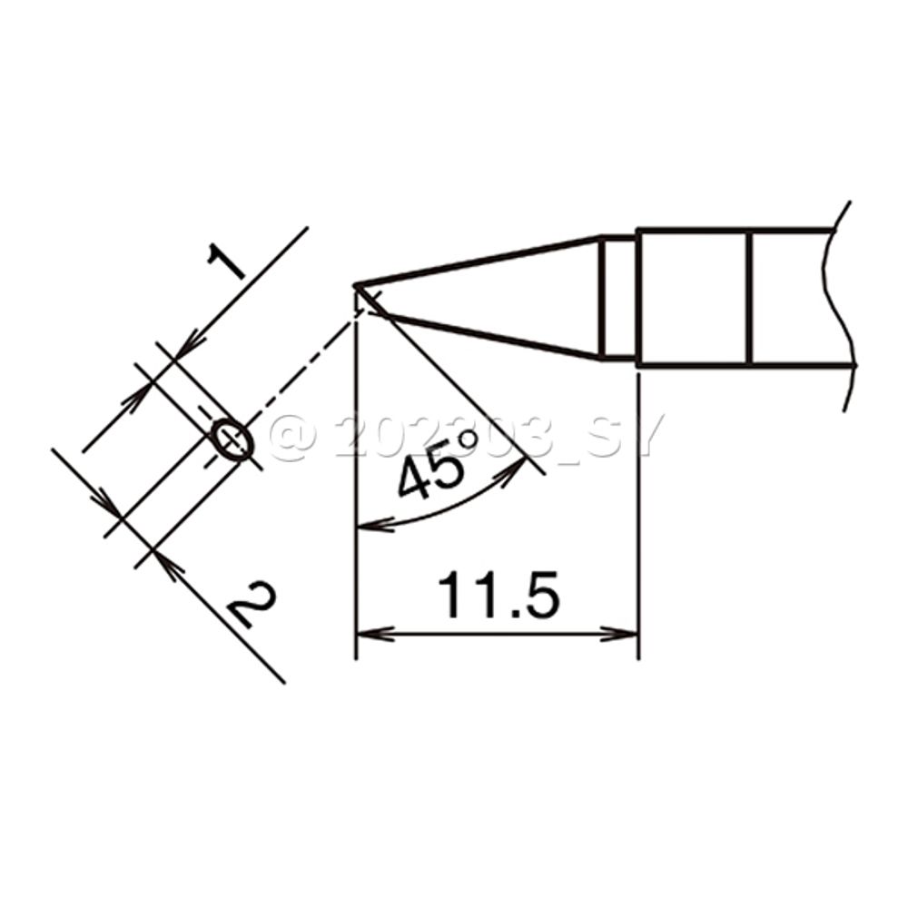 HAKKO T39 B Series Solder Tip T39-BCF2535, FX-9701 handle only, Soldering Tips, Origin-Japan