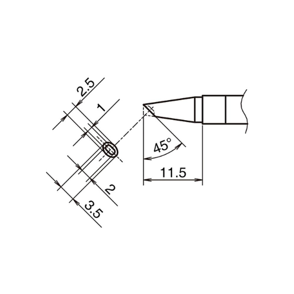 HAKKO T39 B Series Solder Tip T39-BCM2535, FX-9701 Handle Only, Soldering Tips, Origin-Japan