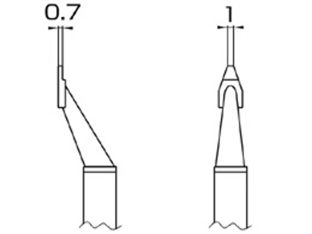 HAKKO Soldering Tip/Nozzle T8 Series T8-1003, 1 Set For FM-2022 Hot tweezers SMD Work