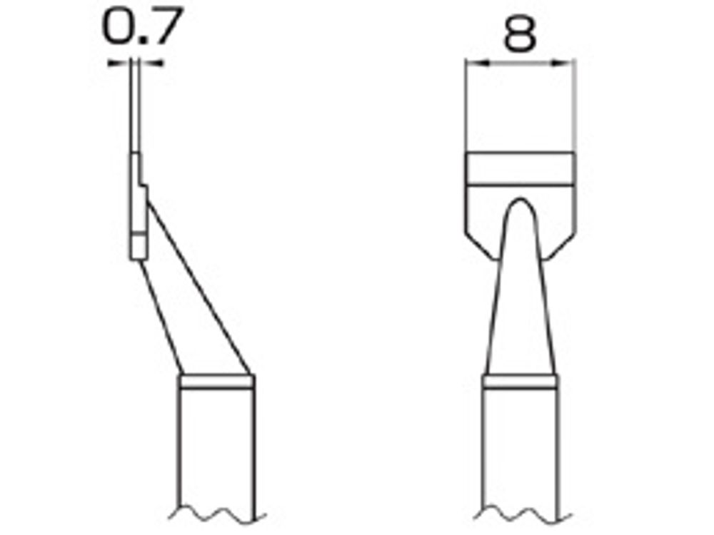 HAKKO Soldering Tip/Nozzle T8 Series T8-1006, 1 Set For FM-2022 Hot tweezers SMD Work